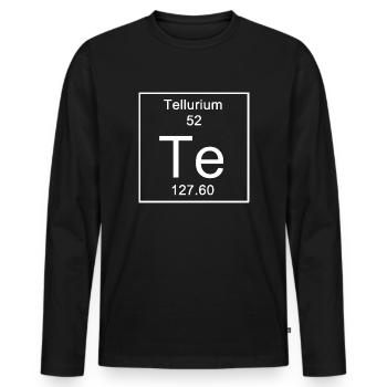 Tableau périodique de la chimie Te - T-shirt manches longues Premium bio Homme - noir - Devant - Nico (187cm)