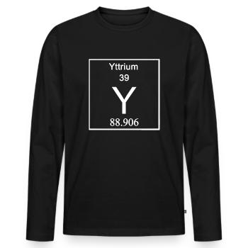 Tableau périodique de la chimie Y - T-shirt manches longues Premium bio Homme - noir - Devant - Nico (187cm)