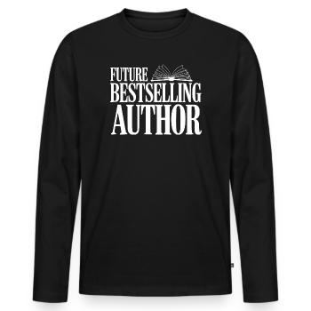 Future Bestselling Author - Men's Premium Organic Long Sleeve Shirt - black - Front - Nico (187cm)