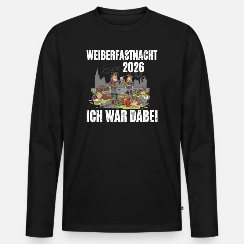 Weiberfastnacht 2026 - Männer Premium Bio Langarmshirt - Schwarz
