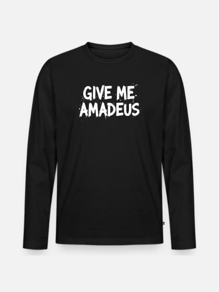 Give me Amadeus - Men's Premium Organic Long Sleeve Shirt - black