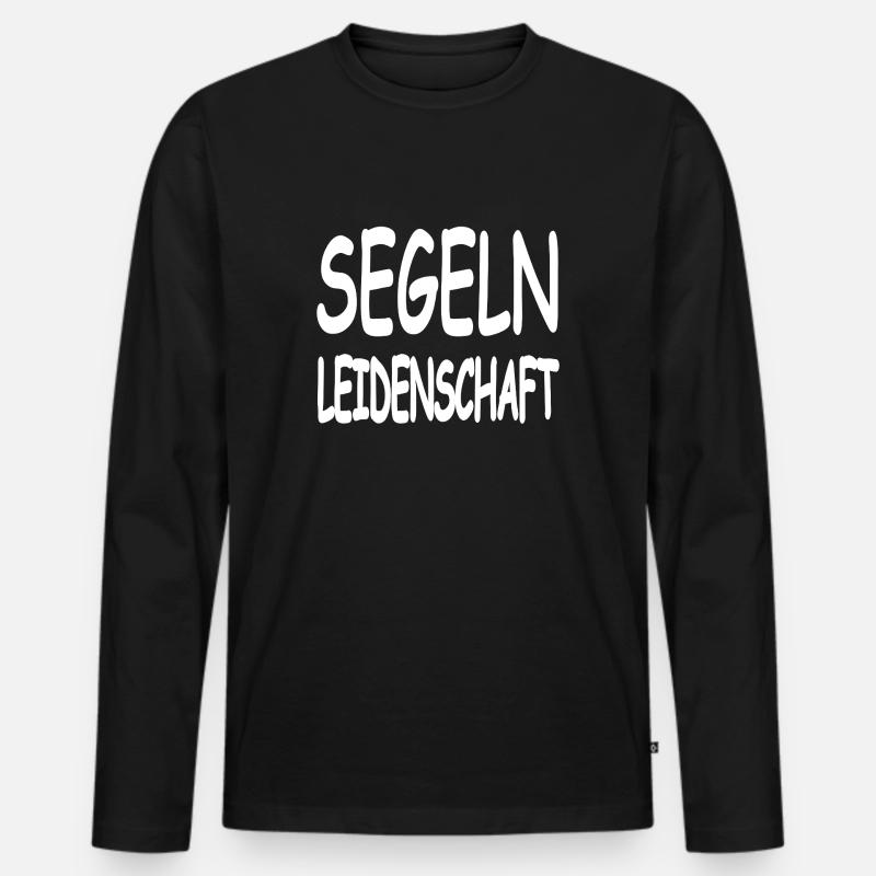 Segeln - Männer Premium Bio Langarmshirt - Schwarz