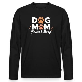 Maman de chien pour toujours et toujours Hundemama Pfotenliebe - T-shirt manches longues Premium bio Homme - noir - Devant - Nico (187cm)