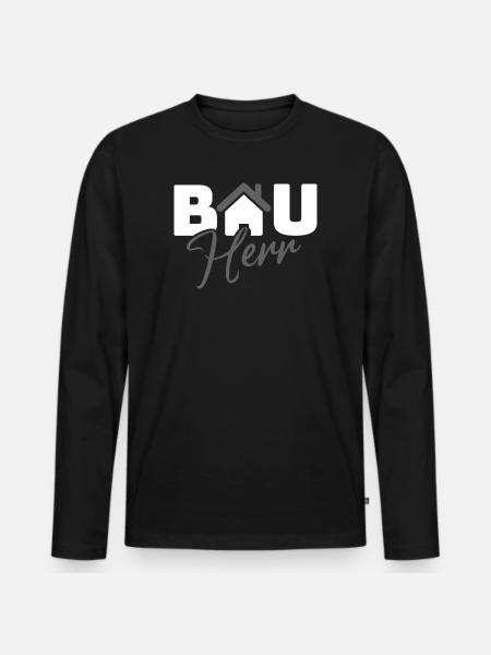 BauHaus Icon Emblem - Männer Premium Bio Langarmshirt - Schwarz