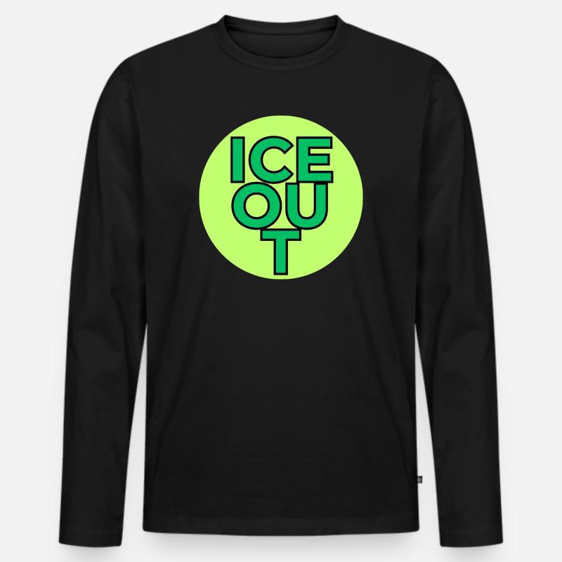 I C E out!  - Männer Premium Bio Langarmshirt - Schwarz