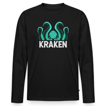 Octopus Octopus Octopus Octopus Octopus - Men's Premium Organic Long Sleeve Shirt - black - Front - Nico (187cm)