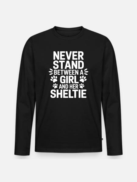 Shetland Sheepdog Sayings Funny Sheltie Gift - Men's Premium Organic Long Sleeve Shirt - black