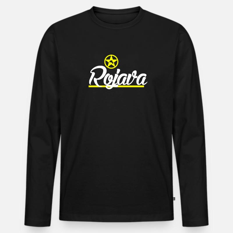 Rojava kurd - Men's Premium Organic Long Sleeve Shirt - black