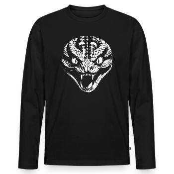 Serpent - T-shirt manches longues Premium bio Homme - noir - Devant - Nico (187cm)