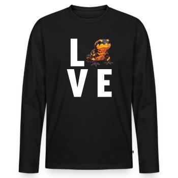 Fire Salamander Salamander - Men's Premium Organic Long Sleeve Shirt - black - Front - Nico (187cm)