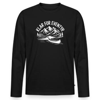 Eventyr Backpacking Vandring - Männer Premium Bio Langarmshirt - Schwarz - Vorne - Nico (187cm)