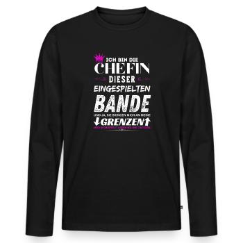 Chefin dieser Eingespielten Bande Chefin Geschenke - T-shirt manches longues Premium bio Homme - noir - Devant - Nico (187cm)