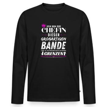 Chefin dieser Großartigen Bande Chefin Geschenke - T-shirt manches longues Premium bio Homme - noir - Devant - Nico (187cm)