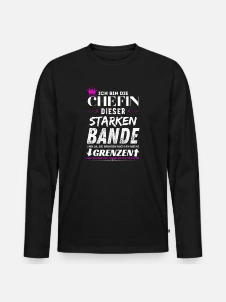 Chefin dieser Starken Bande Chefin Geschenke - Men's Premium Organic Long Sleeve Shirt - black