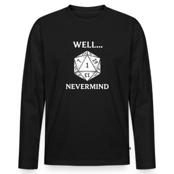 Critical Failure: Pen & Paper Humor - Men's Premium Organic Long Sleeve Shirt - black - Front - Nico (187cm)