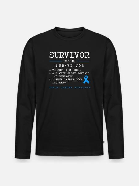 Darm Krebs Dickdarm - Männer Premium Bio Langarmshirt - Schwarz