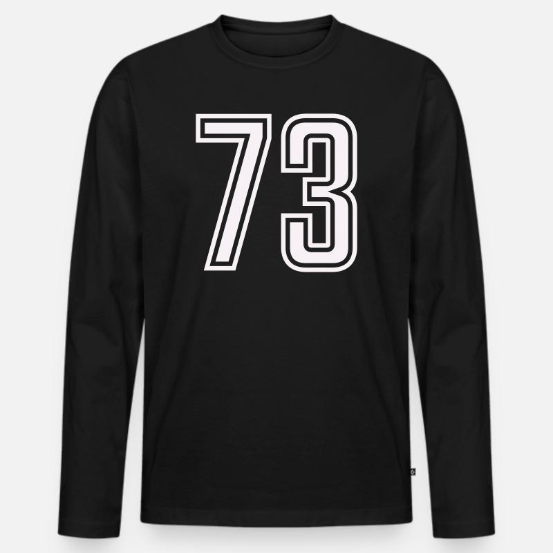73 - Männer Premium Bio Langarmshirt - Schwarz