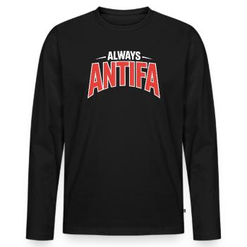 Always Antifa - T-shirt antifasciste - T-shirt manches longues Premium bio Homme - noir - Devant - Nico (187cm)
