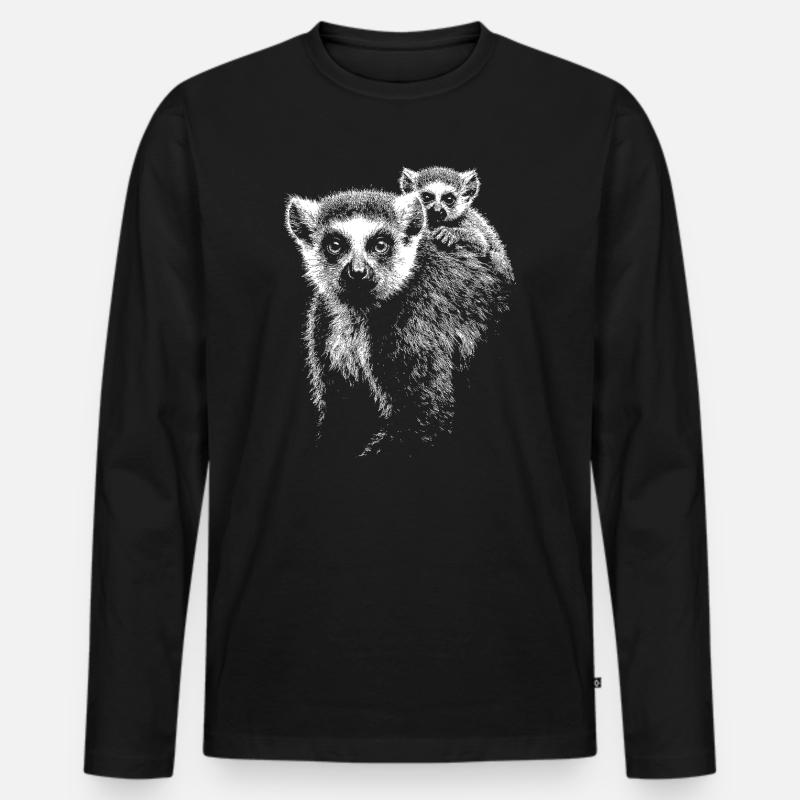 Katta - Männer Premium Bio Langarmshirt - Schwarz