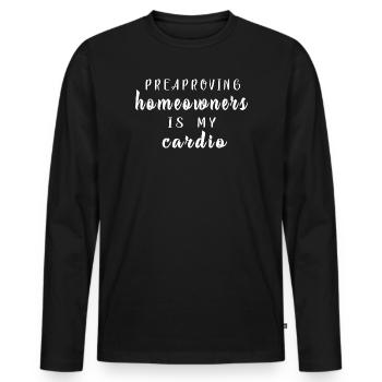 mortgage loan officer - Men's Premium Organic Long Sleeve Shirt - black - Front - Nico (187cm)