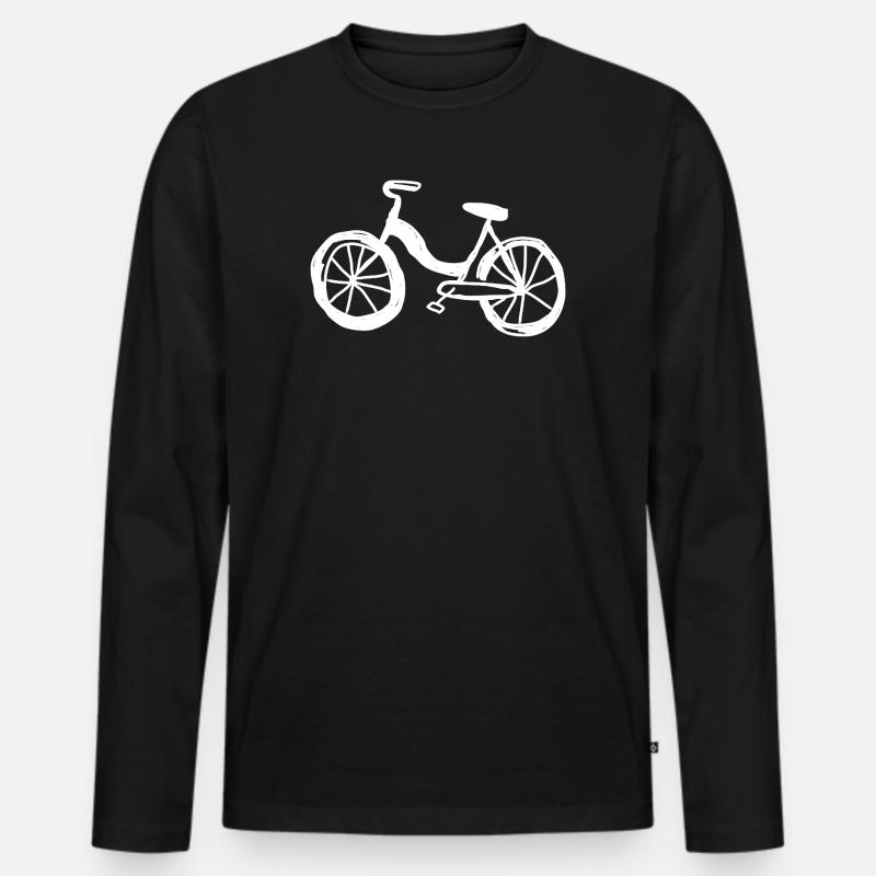 Fahrrad - Männer Premium Bio Langarmshirt - Schwarz