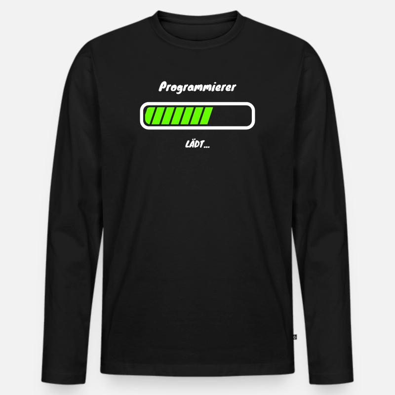 Programmierer Loading Softwareentwicklung - Männer Premium Bio Langarmshirt - Schwarz