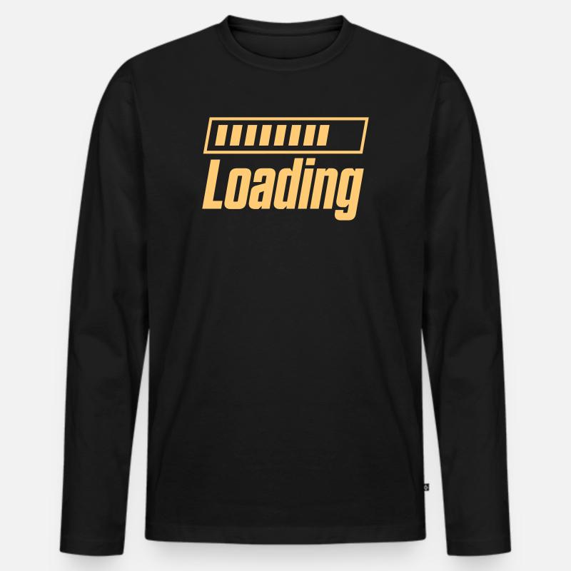 Loading  - Männer Premium Bio Langarmshirt - Schwarz