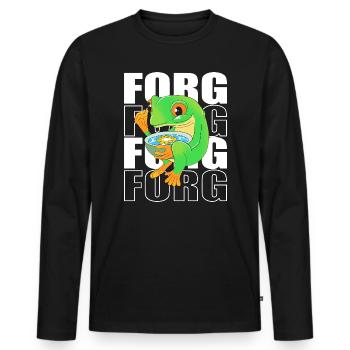Grenouille Rainette arboricole - T-shirt manches longues Premium bio Homme - noir - Devant - Nico (187cm)