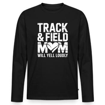 Leichtathletik Sprüche Leichtathletik Geschenk - Männer Premium Bio Langarmshirt - Schwarz - Vorne - Nico (187cm)