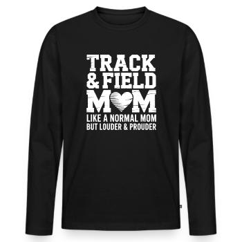 Leichtathletik Sprüche Leichtathletik Geschenk - Männer Premium Bio Langarmshirt - Schwarz - Vorne - Nico (187cm)