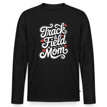Leichtathletik Sprüche Leichtathletik Geschenk - Männer Premium Bio Langarmshirt - Schwarz - Vorne - Nico (187cm)