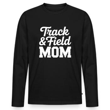 Leichtathletik Sprüche Leichtathletik Geschenk - Männer Premium Bio Langarmshirt - Schwarz - Vorne - Nico (187cm)