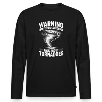 Dictons sur les tornades Tornades Drôle de cadeau de tornade - T-shirt manches longues Premium bio Homme - noir - Devant - Nico (187cm)