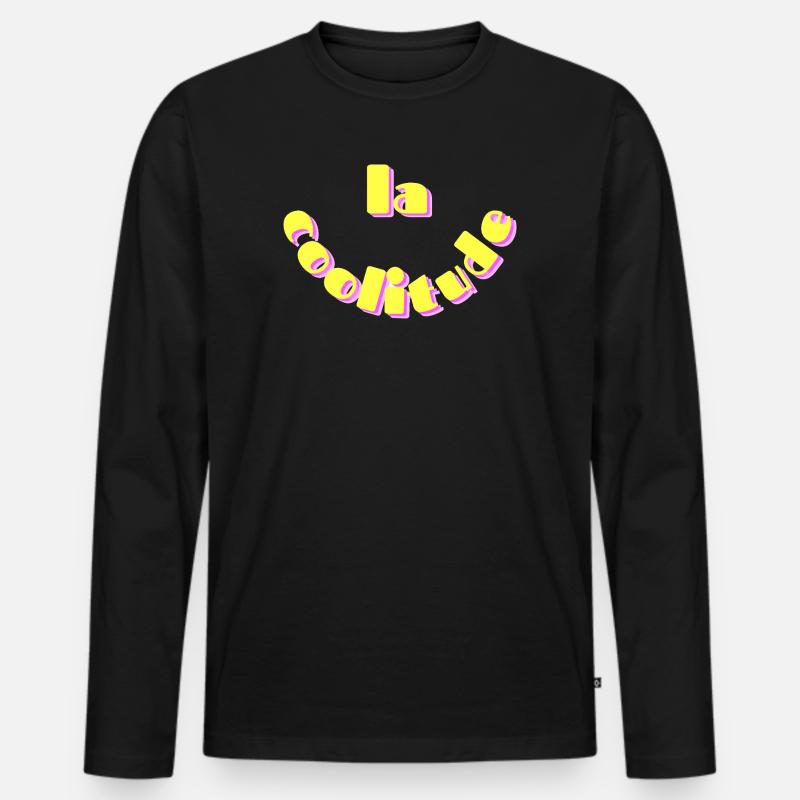 Coolness - Männer Premium Bio Langarmshirt - Schwarz