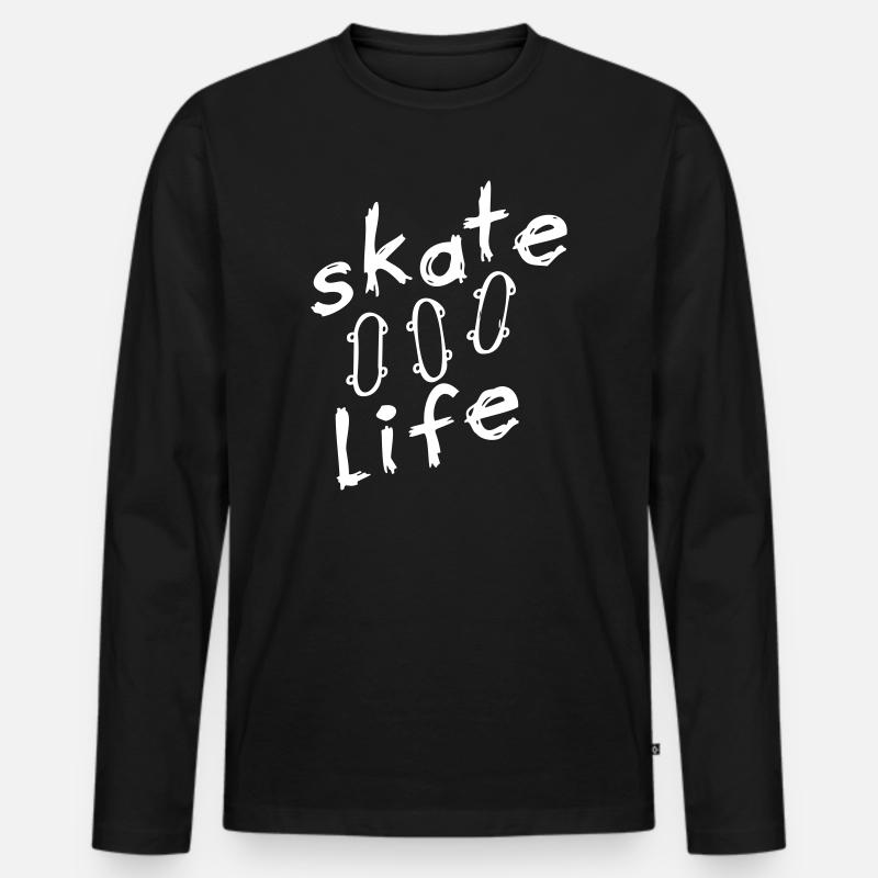 skate - Männer Premium Bio Langarmshirt - Schwarz