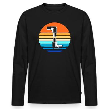 Plumber Plumber - Men's Premium Organic Long Sleeve Shirt - black - Front - Nico (187cm)