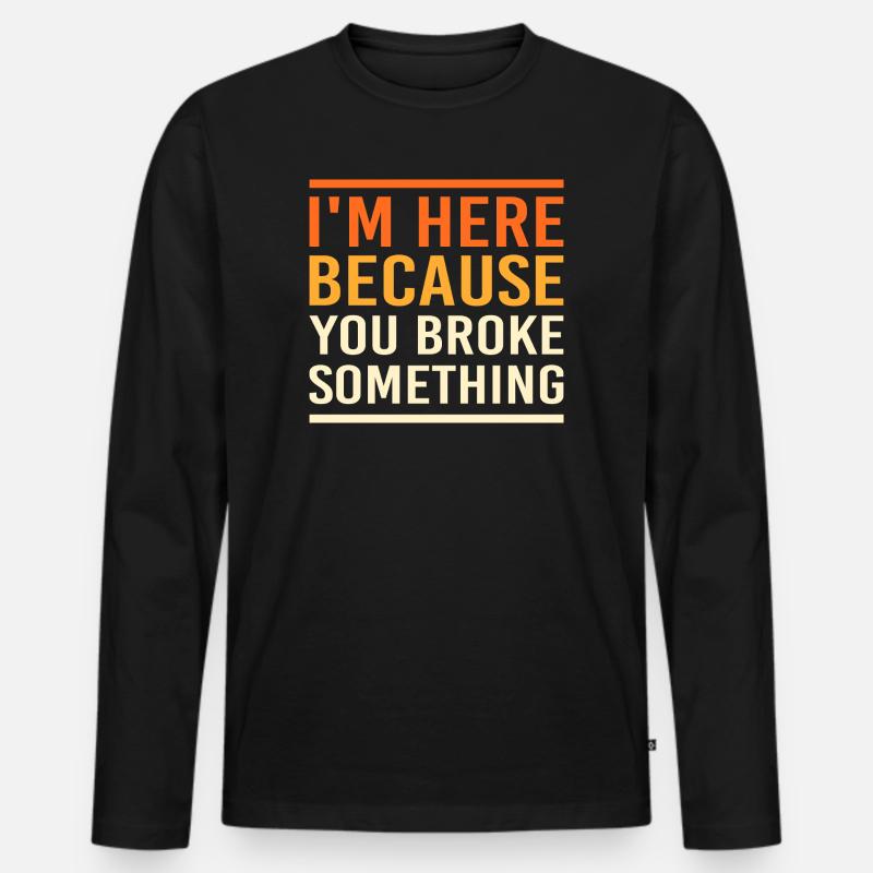 Installateur Klempner - Männer Premium Bio Langarmshirt - Schwarz