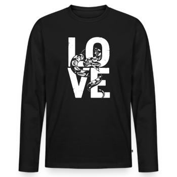 King Python Snakes LOVE Terrarium Python - Men's Premium Organic Long Sleeve Shirt - black - Front - Nico (187cm)