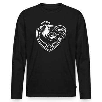 Coq Coq - T-shirt manches longues Premium bio Homme - noir - Devant - Nico (187cm)