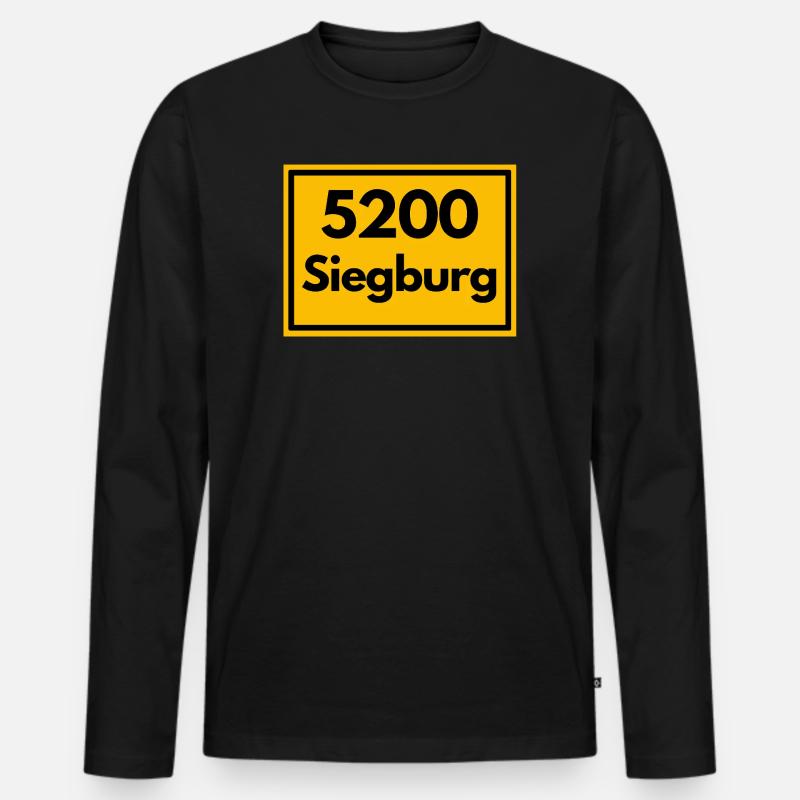 OLD POSTCODE POSTCODE RETRO SIEGBURG - RHEIN SIEG Men's Premium Organic Long Sleeve Shirt