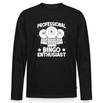 Bingo Player Professional Enthusiast Bingo - Männer Premium Bio Langarmshirt - Schwarz - Vorne - Nico (187cm)