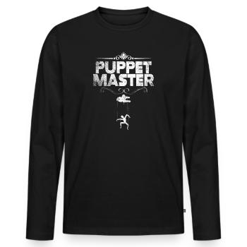 Puppet Master Marionette - Männer Premium Bio Langarmshirt - Schwarz - Vorne - Nico (187cm)