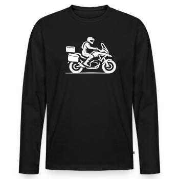 Pure Ride Adventure - Men's Premium Organic Long Sleeve Shirt - black - Front - Nico (187cm)