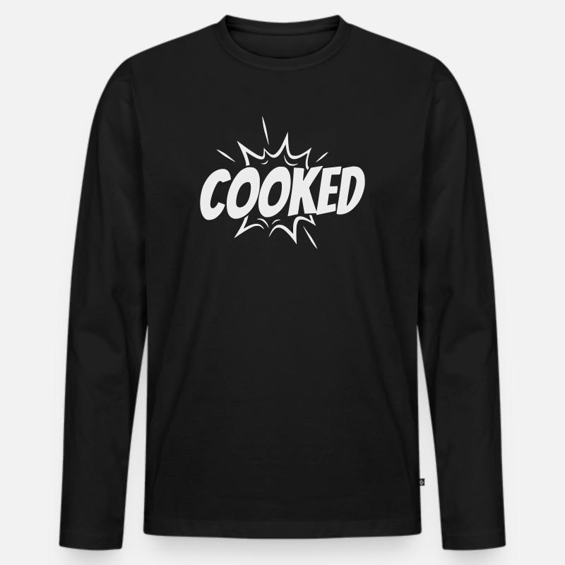 Cooked Explosiver Comic-Style Männer Premium Bio Langarmshirt