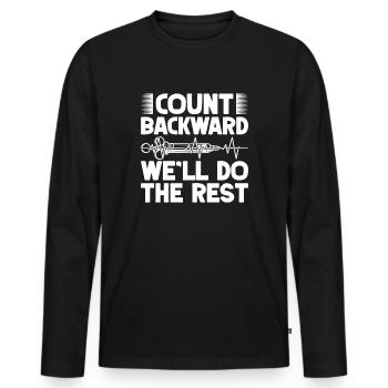 Anesthesiologist Count Backward Anesthesia - Männer Premium Bio Langarmshirt - Schwarz - Vorne - Nico (187cm)