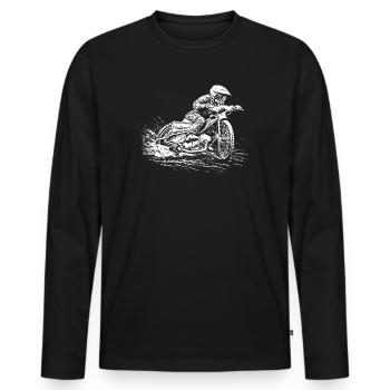 Speedway Speedway – Motorcycle Race - Men's Premium Organic Long Sleeve Shirt - black - Front - Nico (187cm)