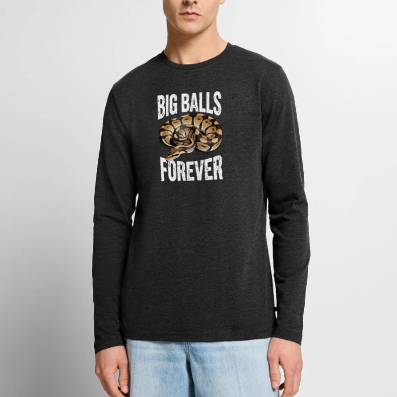 Python roi Serpents Amateurs de terrarium Python T-shirt manches longues Premium bio Homme