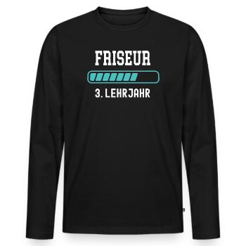 Formation de coiffeur, 3e année d’apprentissage - T-shirt manches longues Premium bio Homme - noir - Devant - Nico (187cm)