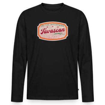 Label alpin Tavascan Espagne - T-shirt manches longues Premium bio Homme - noir - Devant - Nico (187cm)
