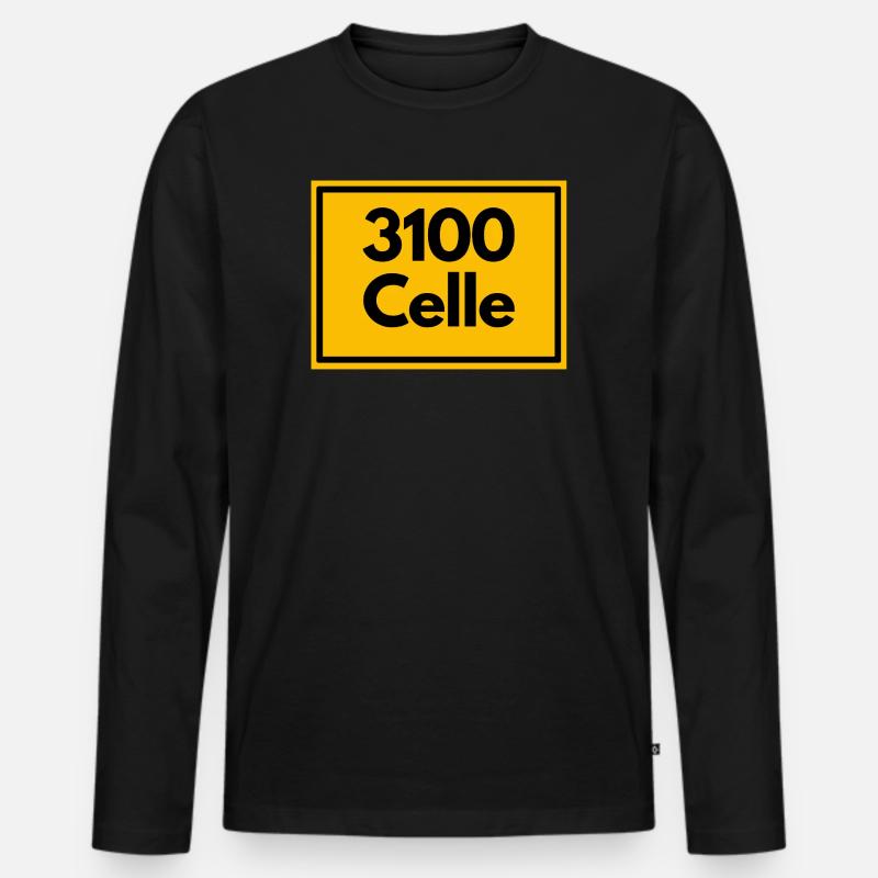 OLD POSTCODE POSTCODE RETRO 3100 CELLE Men's Premium Organic Long Sleeve Shirt